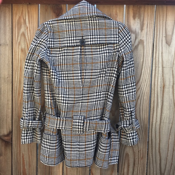 CoffeeShop Women’s Houndstooth Belted Jacket XS - Picture 3 of 6